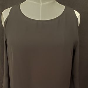 Sheer black 3/4 sleve tunic